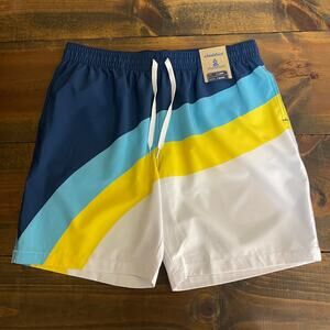 Chubbies The Shore Enough Men's XL Shorts Blue Yellow Mesh Lining 7" Inseam